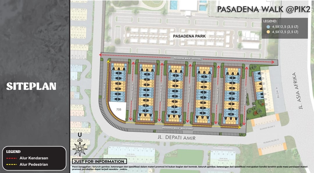 Siteplan Pasadena Walk